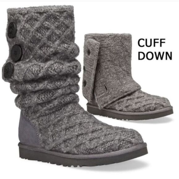 UGG® Australia 'Lattice Cardy' Boot in Charcoal Size 8 - Picture 3 of 10